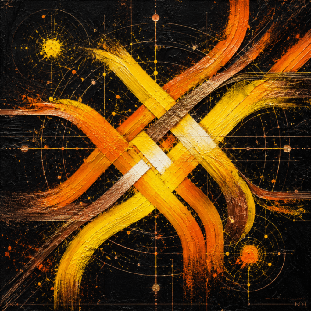 AUREUM artwork 009 in radiant gold woven composition